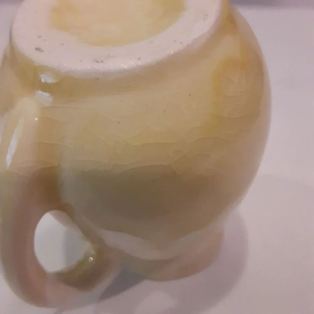 Vintage USA Pottery Mini Yellow Pitcher Versatile Decor